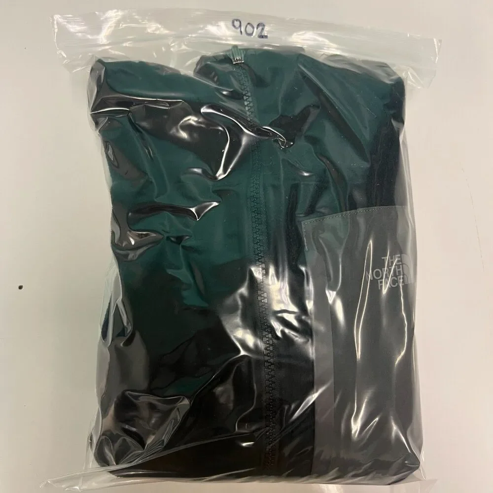 The North Face Jacket Boys XL 18-20 Black Gray Fleece Hooded Full Zip Lined
